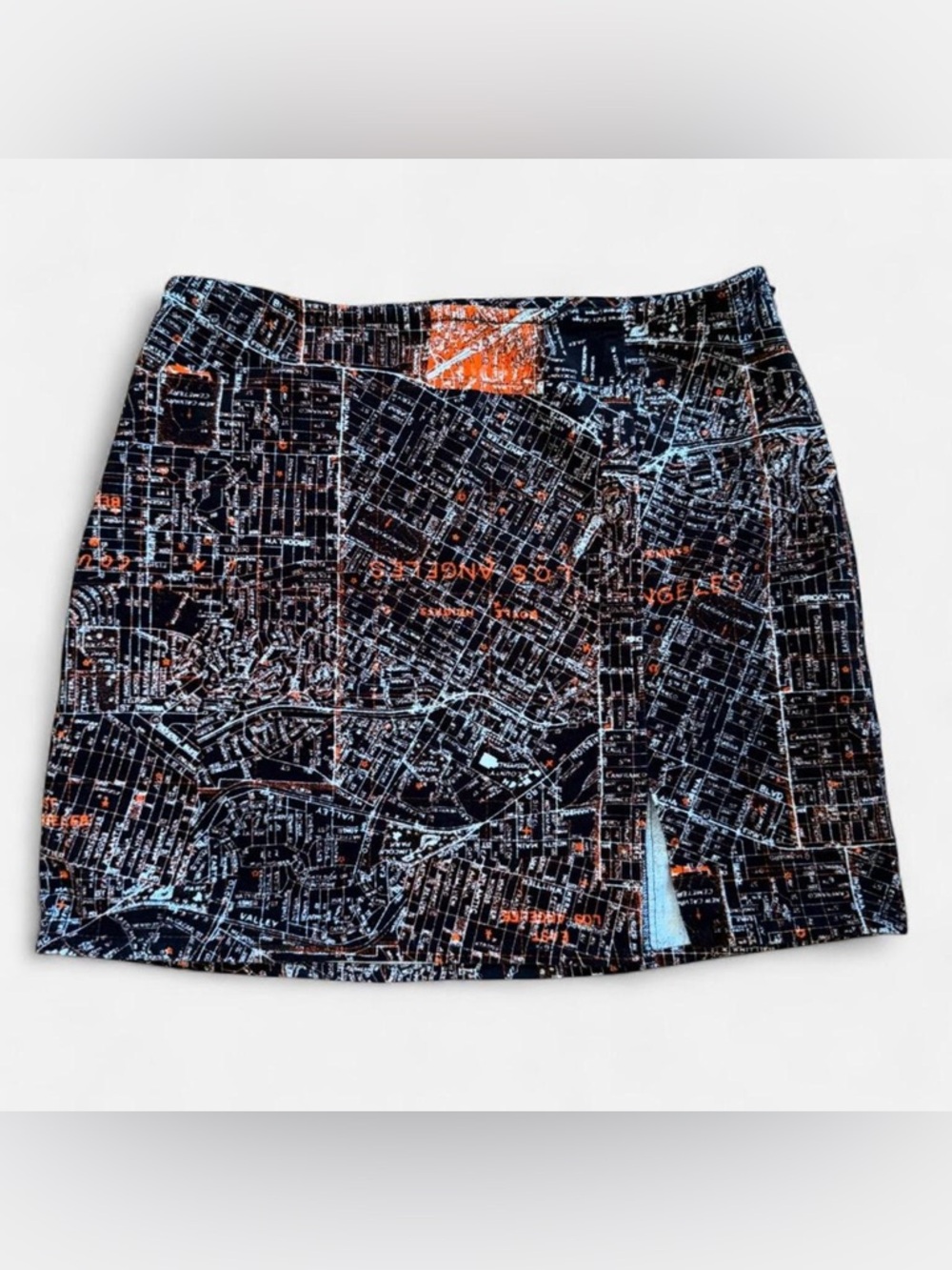 Urban Outfitters Black Top with Orange Pattern Trim